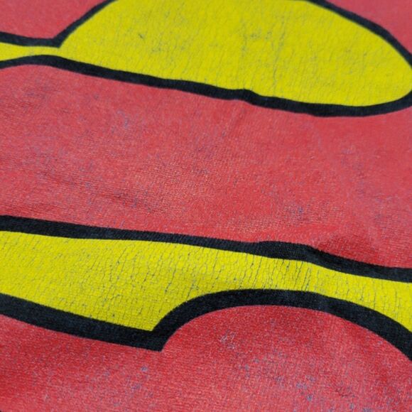 Rare Vintage Hanes Shirt Size XL DC Comics Superman Backwards Logo Graphic Print - Picture 5 of 11